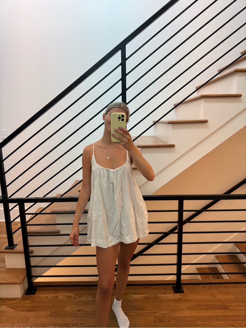 Free People White Rae Mini Dress - SIZE XS